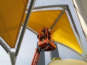 Nacelle d'installation de la structure 